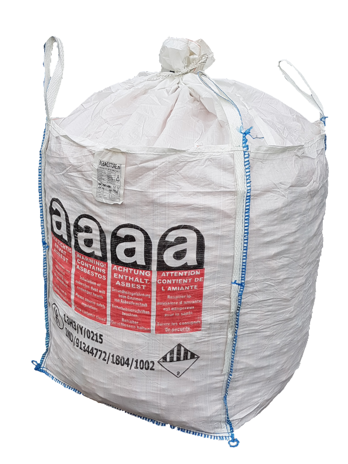 Asbestos cubic bags